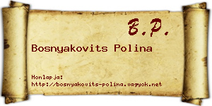 Bosnyakovits Polina névjegykártya